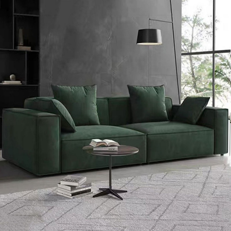 Coussin modulaire en polyester vert foncé, Vert foncé