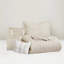 7 pièces, beige, édredon pour grand lit, diagonale, confort toutes saisons, ensemble de literie de luxe, jupe de lit de 15 pouces avec motif beige, rembourrage et coussins décoratifs-121325209