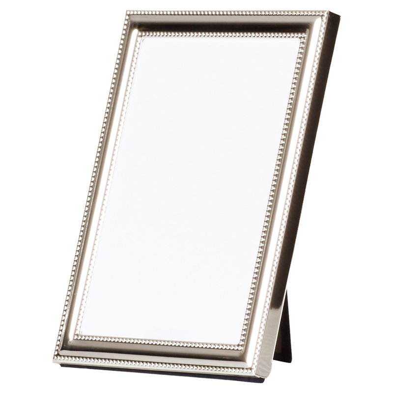 Alfrida Silver Metal Beaded Picture Frame, 4" x 6"
