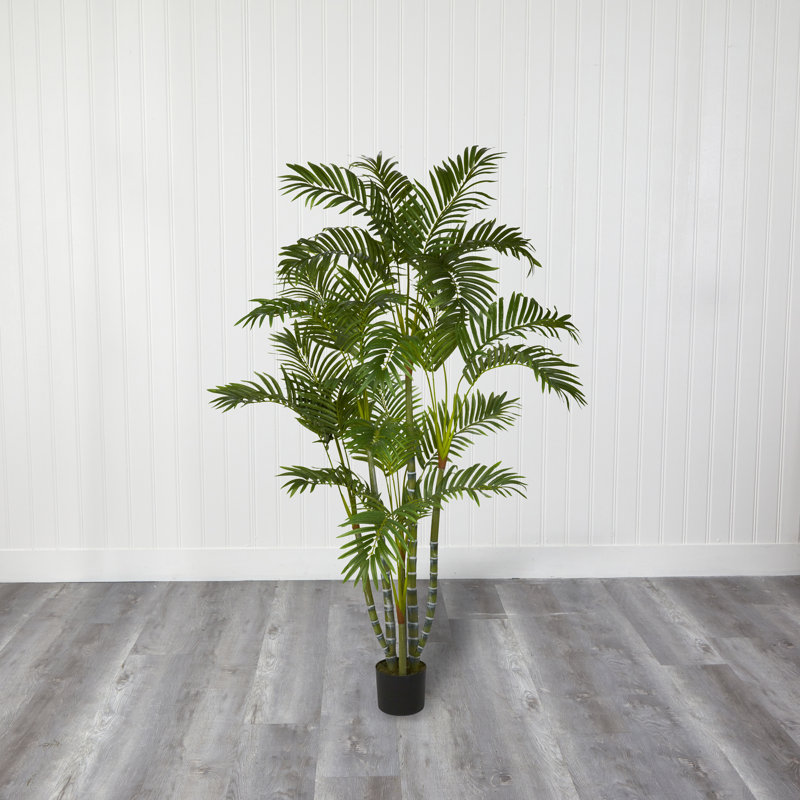 Faux Palm Tree in Pot, 60" H x  32" W x 32" D
