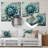 " Blue,White Dahlia Flowers I "-1937819338