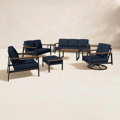 Townsend Seating Set With Brown Table And Arms