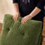 2 pièces Chaise d'appoint rembourrée en chenille avec dossier réglable à 5 positions, accoudoirs en bois d'hévéa, chaise de loisir d'intérieur-1478004844