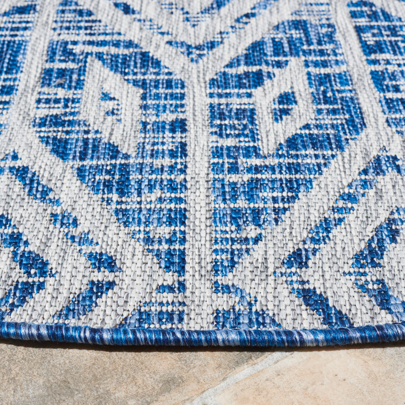 Colwart Performance Ikat Indoor/Outdoor Area Rug, Rectangle 8' x 11'