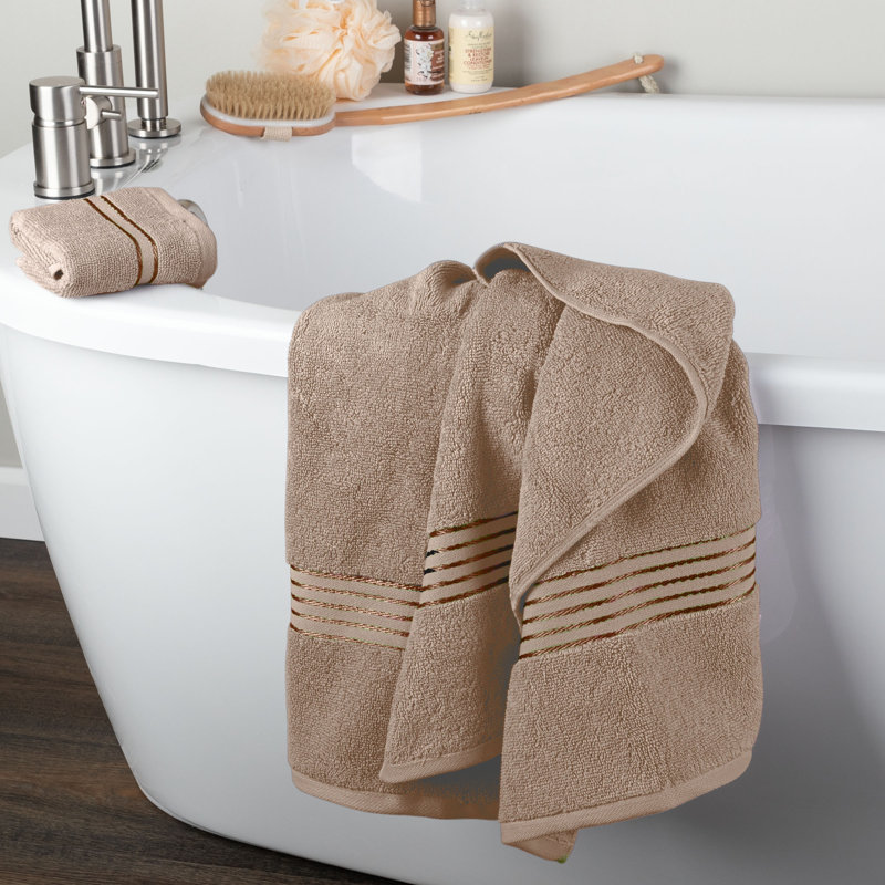 Ensemble de serviettes de bain en coton Jordan-Dale - Accessoires de salle de bain avec serviettes lavables à la machine