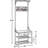 Entryway Hall Tree With Bench | Shoe Storage Cabinet & Coat Rack Organizer | Slim Design For Compact Spaces | Durable Metal Frame And Weathered Woodgrain Finish