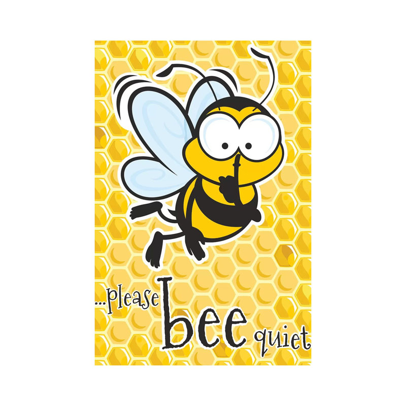 Please Bee Quiet by James Lee - Wrapped Canvas Gallery-Wrapped Canvas Giclée, 66.04 cm H x 45.72 cm W