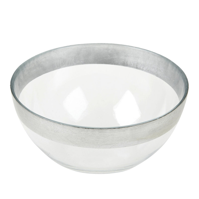 Bol à dessert à bande célébration, Argent transparent