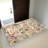 Washable 5x7 Rug for Living Room, Floral Print Large Bedroom Area Rug, Non-Slip Dining Table Throw Mat, Botanical Area Rug Carpet for Entry Basement Dorm (Beige,5'x7')-149702271