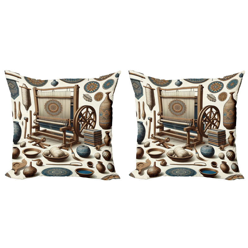 430020_Ambesonne, housse de coussin 2 pièces, H 24 po x l 24 po