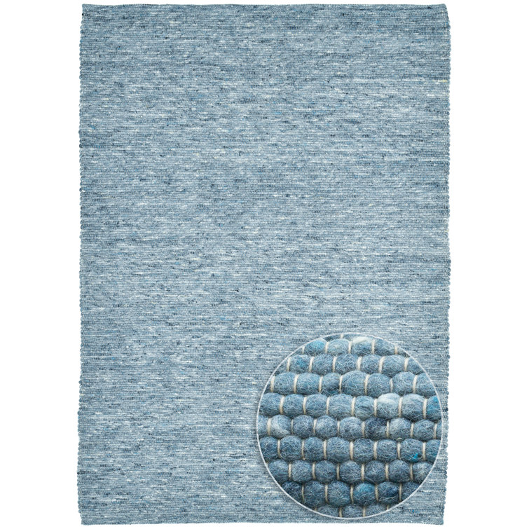 Hand Woven Wool Blue Indoor Rug