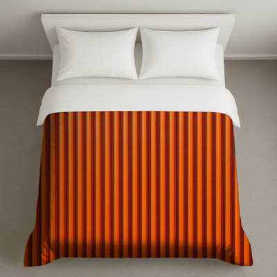 Orange Vertical Stripes Duvet Covers