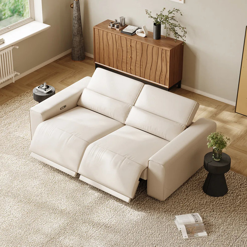 Canapé inclinable Benjamin Power, 28.93" H x 78.33" W x 41.73" D, Beige
