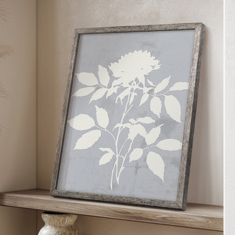 Reproduction encadrée FLORAL Series dxcv - bois massif, H 15 po x l 12 po