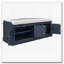 Banc de rangement avec 4 portes et tablettes réglables, coussin amovible-1447299510