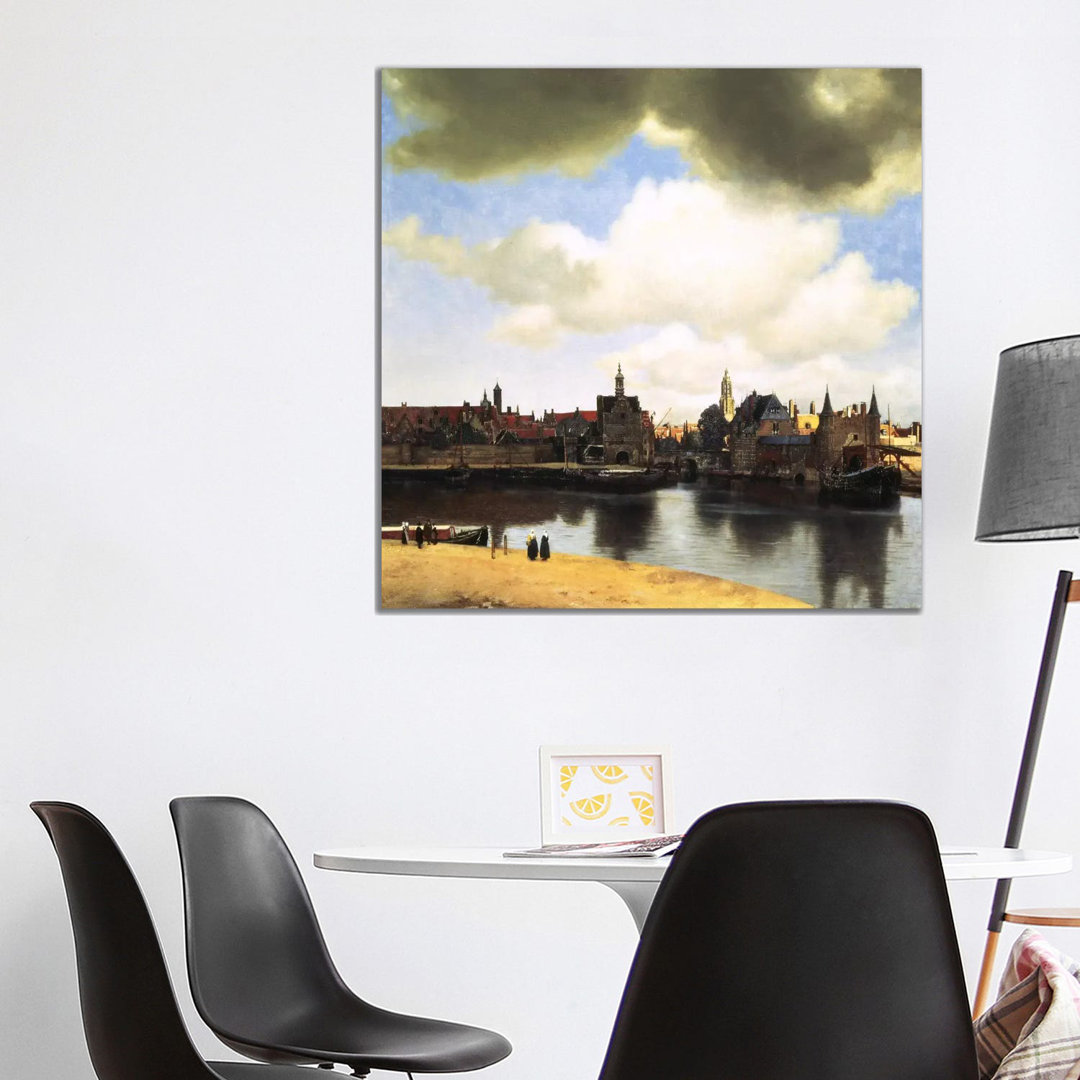 View of Delft, C.1660-61 by Johannes Vermeer - Wrapped Canvas Painting