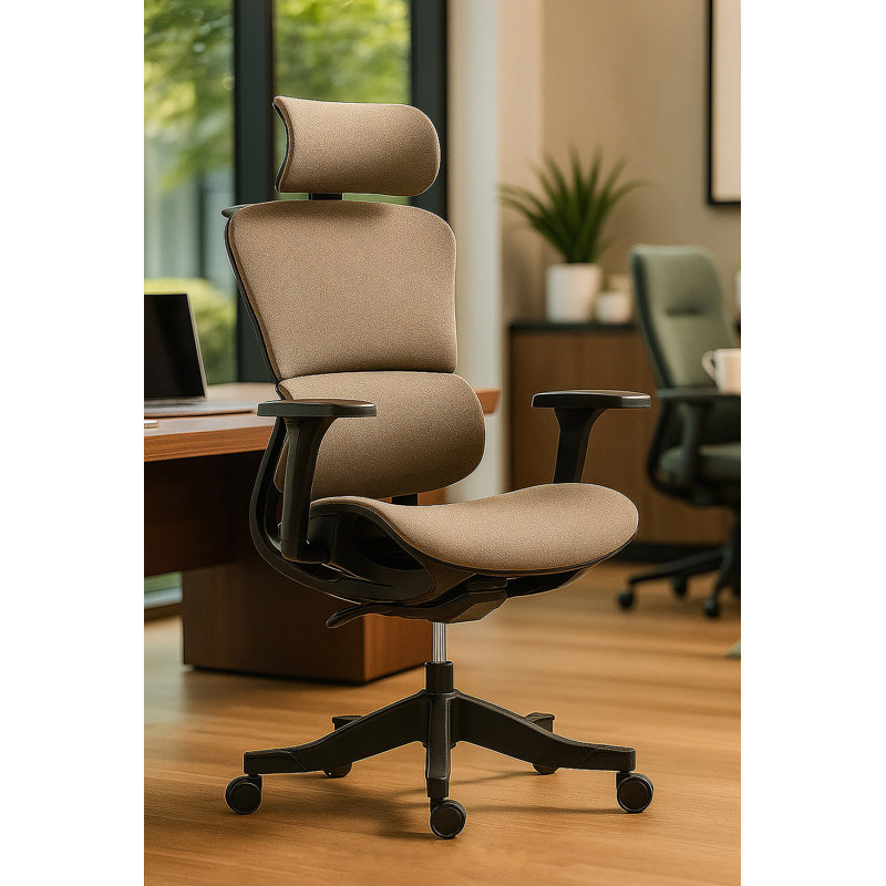 High Back Mesh Office Chair With Ergonomic Design And Adjustable Angles For Ultimate Comfort And Support, Brown, Black