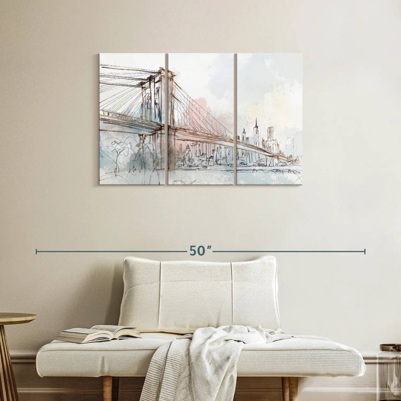 Lilie Blushing Brooklyn Bridge, 24" H x 38" W