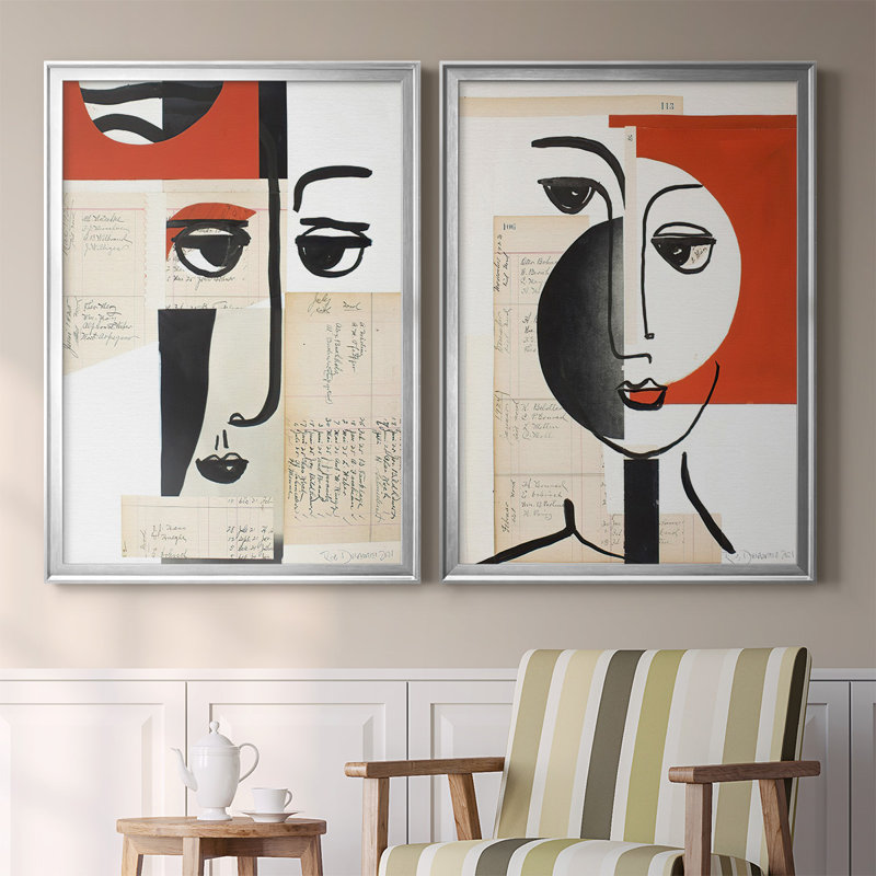«Face of A Century III», toile encadrée de qualité supérieure - prête à être accrochée, H 42,5 po x l 61 po, Argent