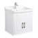 The Renovators Supply Inc. 23.62'' Gloss Square Bathroom Sink with Faucet and Overflow