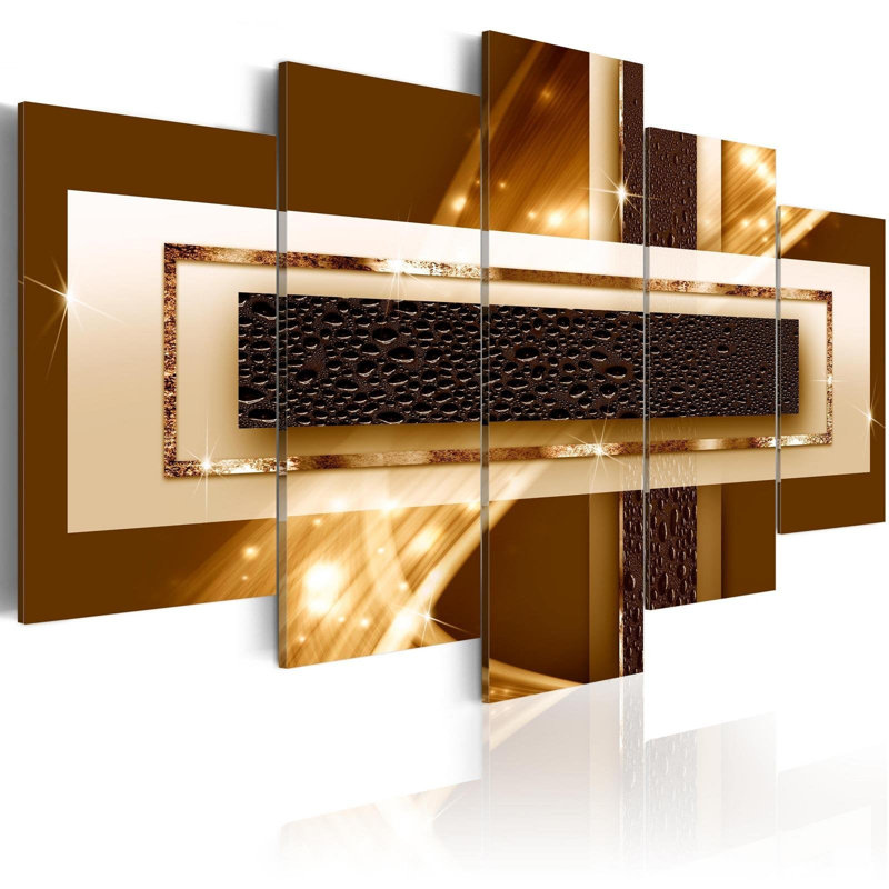 " Golden Streak " 5 - Pieces, 40" H x 80" W x 0.7" D