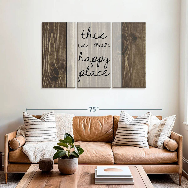Plaque murale Our Happy Place, H 36 po x l 57 po