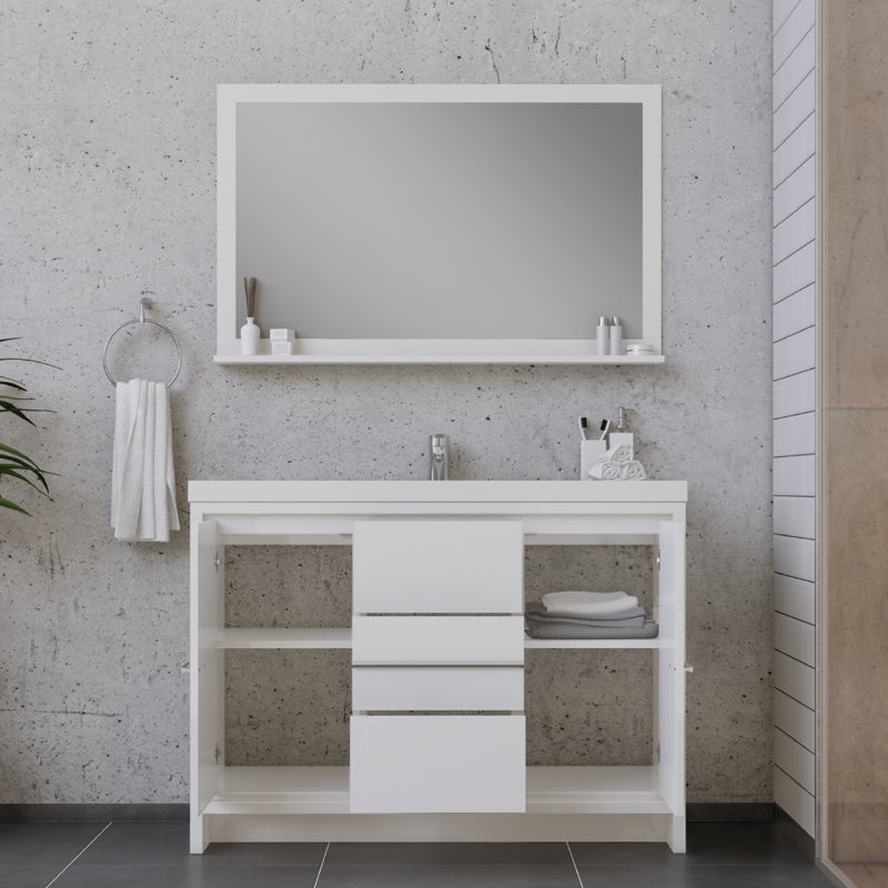 Meuble-lavabo simple 48 po Feike, Blanc