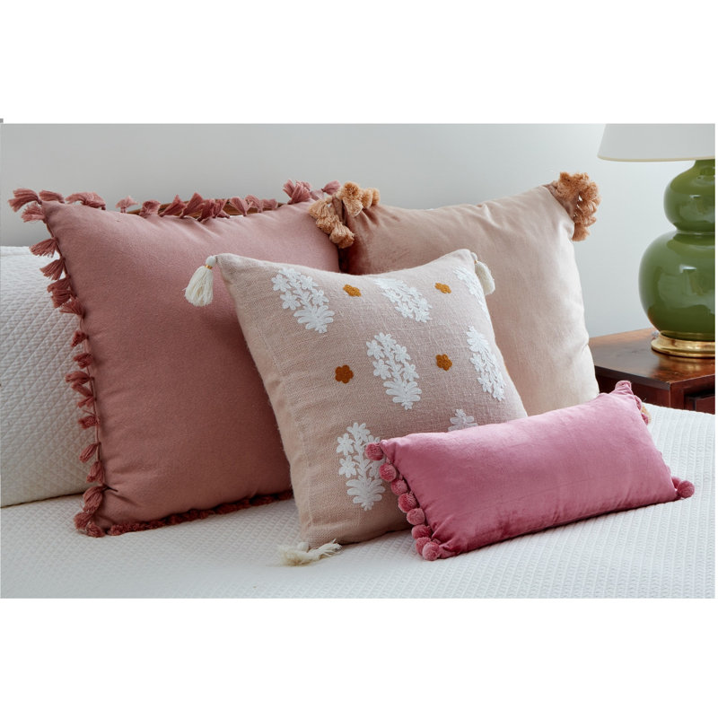 Raj Velvet Square Pillow Cover & Insert, Taupe