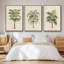 Les Palmiers II - Ensemble de 3 reproductions encadrées sur toile-97811935-97811931