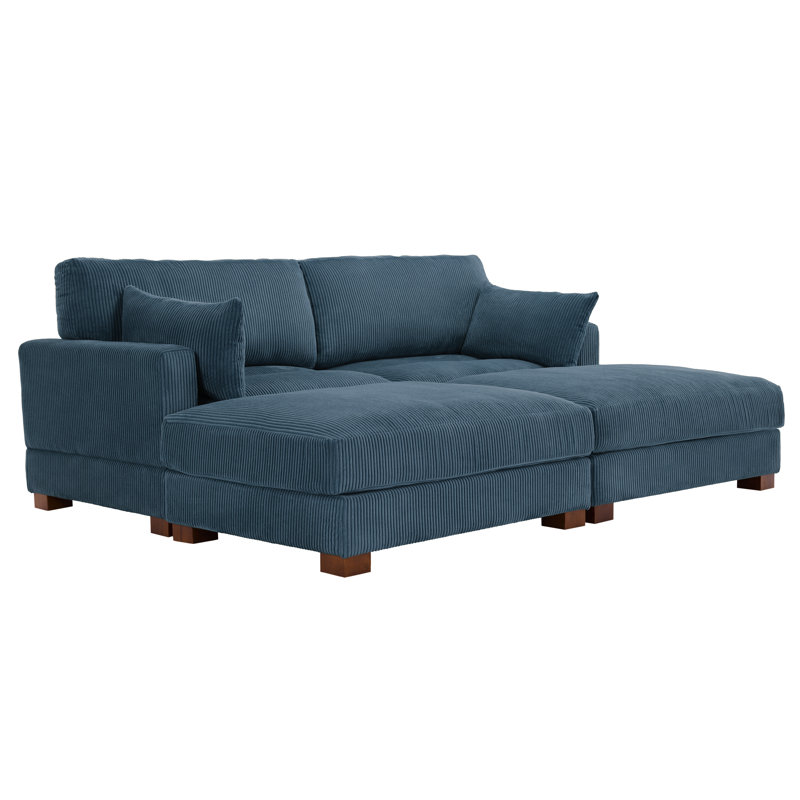 Bentura 87.2 Corduroy Sleeper Sofa, Navy