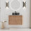 Meuble-lavabo mural avec lavabo et porte à fermeture en douceur