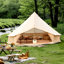 Tente de yourte pour 4 à 8 personnes, tente cloche imperméable 4 saisons, tentes de glamping avec prise de poêle