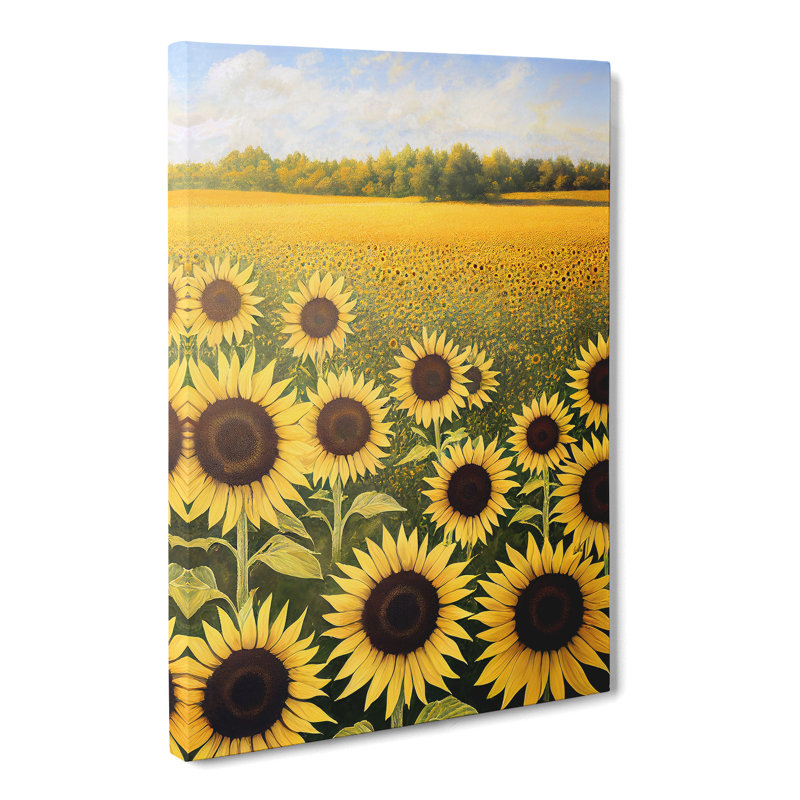 Valliant Sunflower Field Vol.3 - Wrapped Canvas, 76cm H x 50cm W x 3cm D