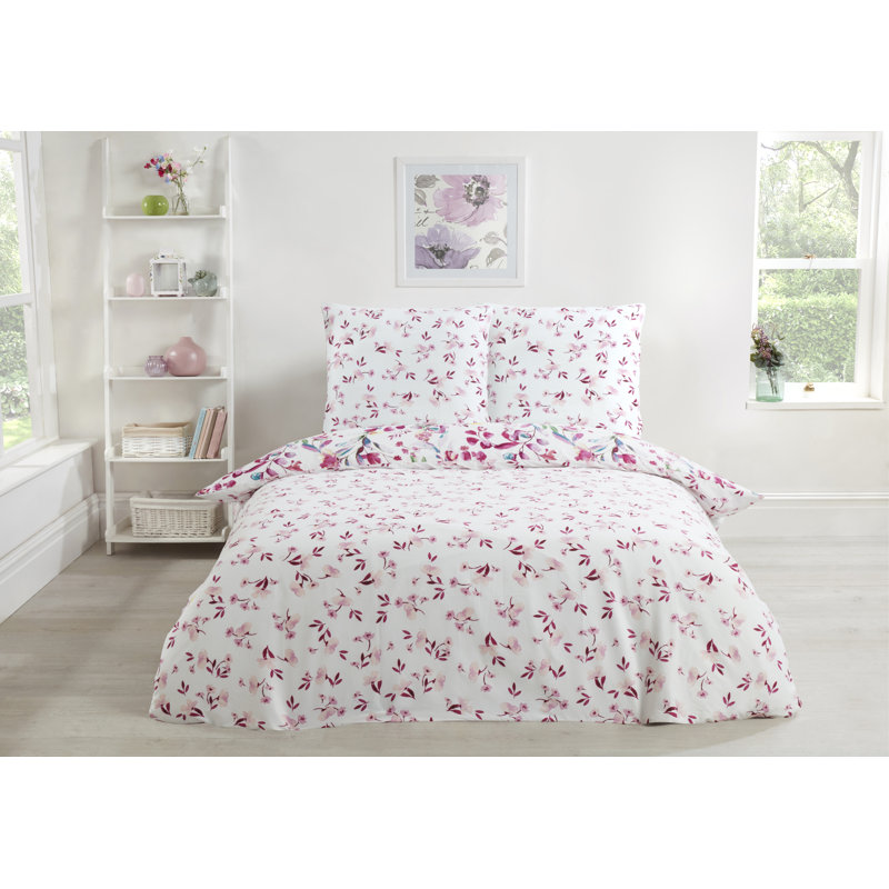 Adetutu Floral Duvet Cover Set with Pillowcases Included, 155 x 220 cm - 2 Pillowcases (80 x 80 cm)