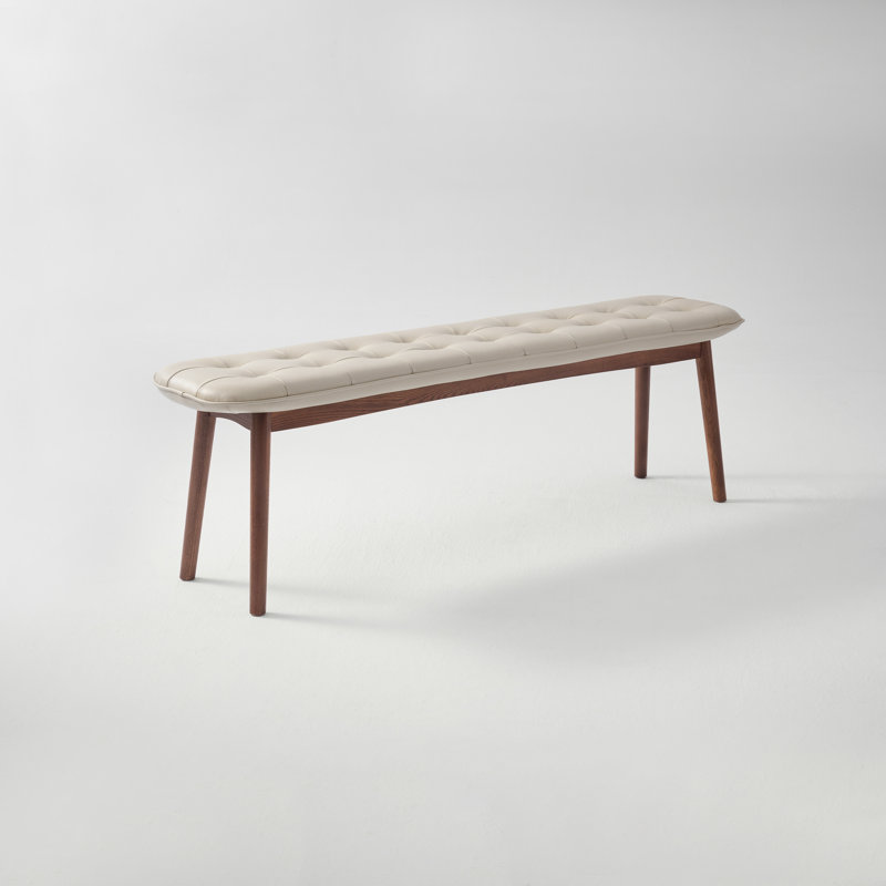 Bancs en bois massif, 55"W, Greige