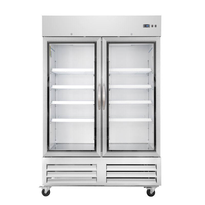 54" Stainless Steel Commercial Reach-In Refrigerator/Freezer with Glass Doors