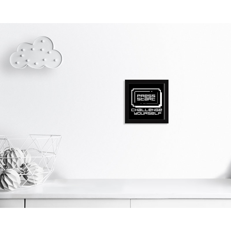 Décoration murale pour enfant challenge, H 14 po x l 14 po x P 0,63 po, Cadre noir