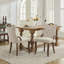 Chaise de salle à manger avec garniture touffetée à la main-117553502