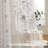  Boho Curtains for Living Room Flax Linen Sheer, Farmhouse Semi Sheer Curtains with Bohemian Stripe Pattern, Privacy Light Filtering Drapes for Bedroom/Dining Room, 1 Pair-1746563983-1746563982