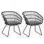 CHAISE, 2PCS avec 2 coussins, gris