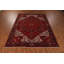 Tapis traditionnel rouge fait à la main 10 x 13