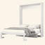 Lit escamotable de 61,5 pouces avec bureau et lit escamotable mural et armoire, parfait pour chambre d'amis, bureau et bureau