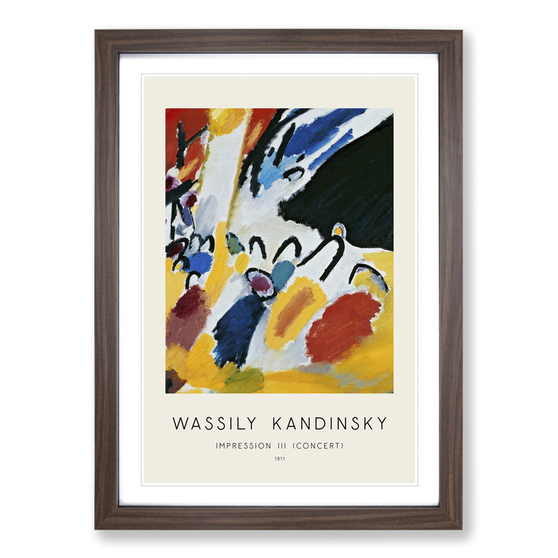 Impression III by Wassily Kandinsky - Picture Frame Painting, 48cm H x 36cm W x 2cm D, Walnut Framed