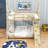 Crestside Kids Twin Over Queen Bunk Bed with Slide and Ladder-1343265144