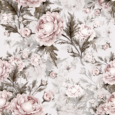 Nicks Peel & Stick Floral Roll