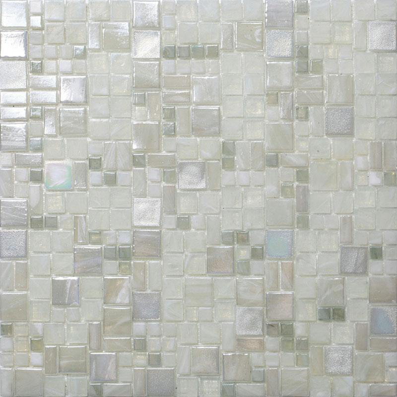 Tile Club 12'' x 13'' Glass Grid Mosaic Wall & Floor Tile, White