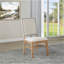 Ensemble de 2 chaises d'appoint rembourrées, mélange de polyester, finition naturelle, dossier rectangulaire avec garniture cloutée, beige, L 20 po x l 24,25 po x H 38,5 po