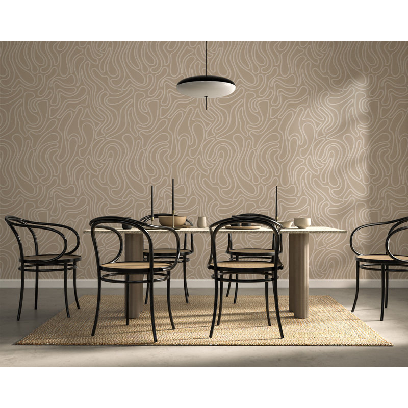 Aire - Taupe Wallpaper by Sabrina Yvonne