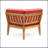 CORNER AND COFFEE TABLE, RED
