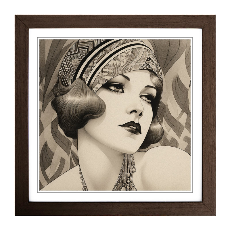 Single Picture Frame Print on Wood, Walnut